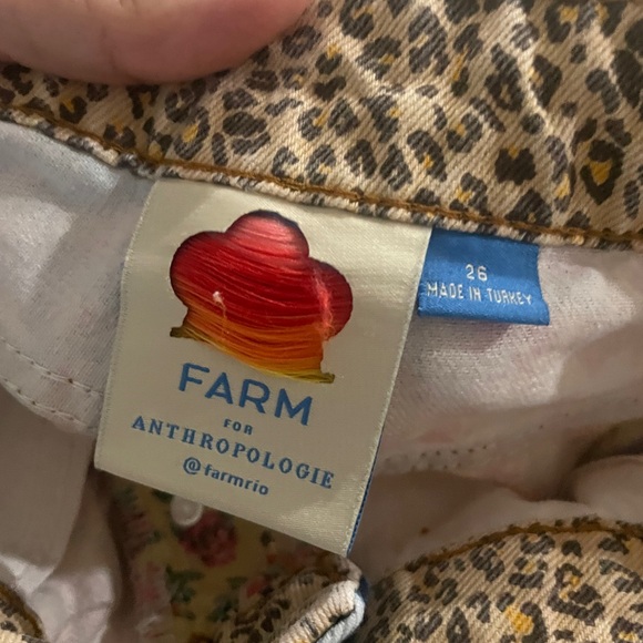 FARM Rio Floral Ditsy Patchwork Denim High Waisted Shorts Size 26 - Picture 3 of 4